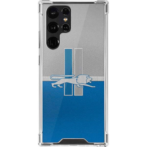 NFL Detroit Lions Vintage Galaxy S22 Ultra Clear Case