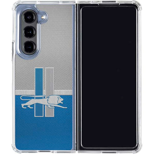 NFL Detroit Lions Vintage Galaxy Z Fold5 5G Clear Case