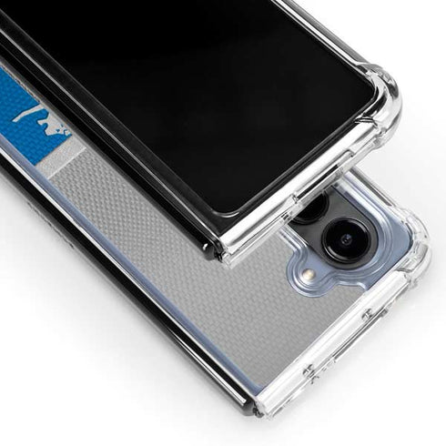 NFL Detroit Lions Vintage Galaxy Z Fold5 5G Clear Case