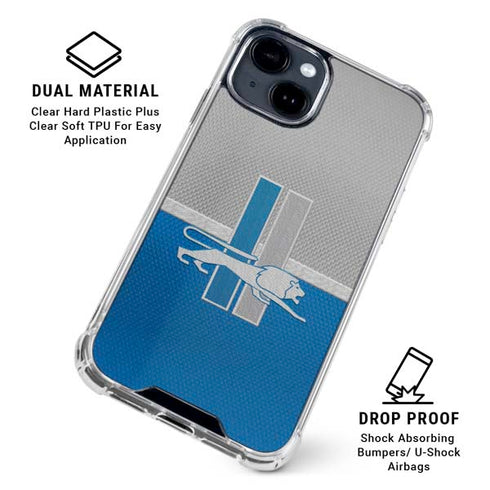 NFL Detroit Lions Vintage iPhone 15 Clear Case
