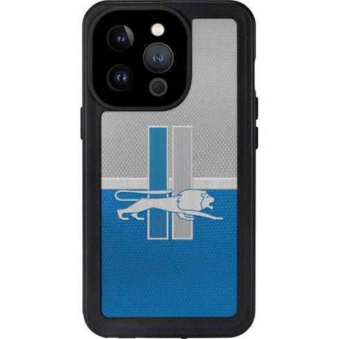 NFL Detroit Lions Vintage iPhone 15 Pro Waterproof Case