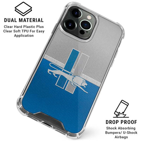 NFL Detroit Lions Vintage iPhone 16 Pro Max Clear Case