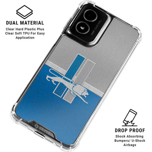 NFL Detroit Lions Vintage Moto G Power 5G (2024) Clear Case