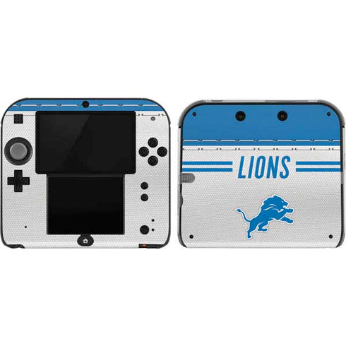 NFL Detroit Lions White Striped Nintendo Skins