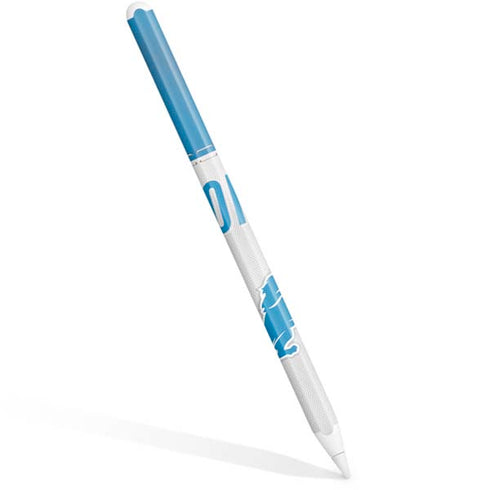 NFL Detroit Lions White Striped Apple Pencil (2nd Gen 2019) Skin