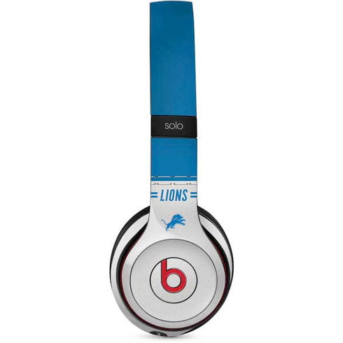 NFL Detroit Lions White Striped Beats Solo 3 Wireless Skin
