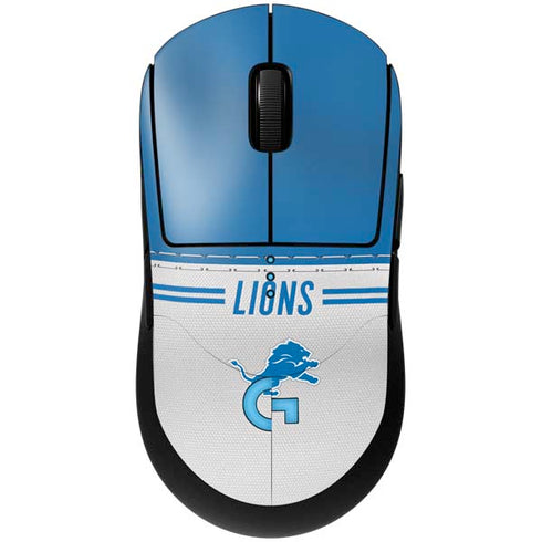 NFL Detroit Lions White Striped G Pro Wireless Gaming Mouse Skin