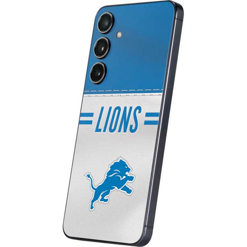 NFL Detroit Lions White Striped Galaxy A16 5G Skin