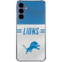 NFL Detroit Lions White Striped Galaxy A35 5G Clear Case