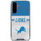 NFL Detroit Lions White Striped Galaxy A36 5G Clear Case