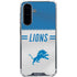 NFL Detroit Lions White Striped Galaxy A36 5G Clear Case
