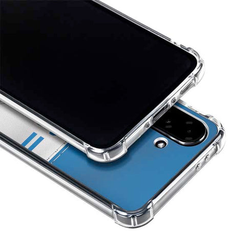 NFL Detroit Lions White Striped Galaxy A36 5G Clear Case