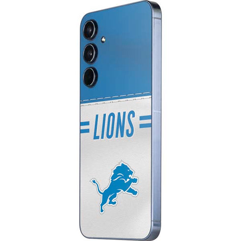 NFL Detroit Lions White Striped Galaxy A36 5G Skin