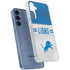 NFL Detroit Lions White Striped Galaxy A55 5G Clear Case