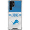 NFL Detroit Lions White Striped Galaxy S23 Ultra Clear Case