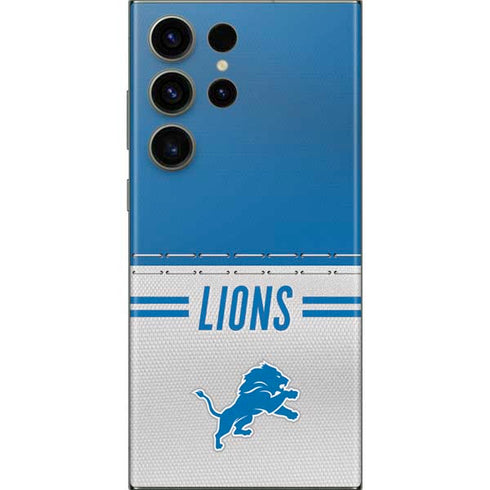 NFL Detroit Lions White Striped Galaxy Skins