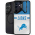 NFL Detroit Lions White Striped Galaxy S25 Plus Kickstand Case