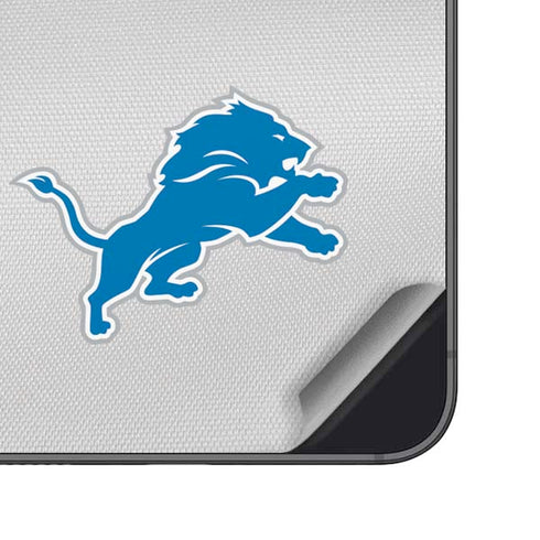 NFL Detroit Lions White Striped Galaxy S25 Plus Skin