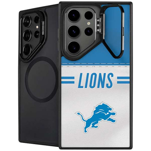NFL Detroit Lions White Striped Galaxy Cases
