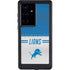 NFL Detroit Lions White Striped Galaxy S24 Ultra Waterproof Case
