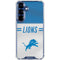 NFL Detroit Lions White Striped Galaxy S25 Clear Case