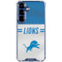 NFL Detroit Lions White Striped Galaxy S25 Clear Case