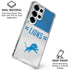 NFL Detroit Lions White Striped Galaxy S25 Ultra Clear Case