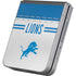 NFL Detroit Lions White Striped Galaxy Z Flip6 Skin