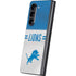NFL Detroit Lions White Striped Galaxy Z Fold5 5G Skin