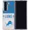 NFL Detroit Lions White Striped Galaxy Z Fold6 Clear Case