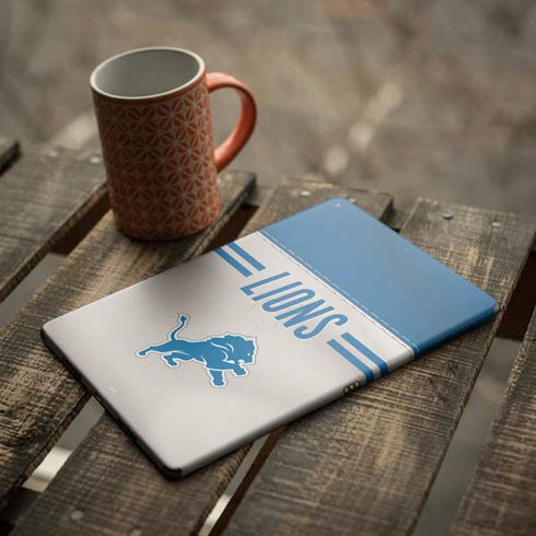 NFL Detroit Lions White Striped iPad Skins
