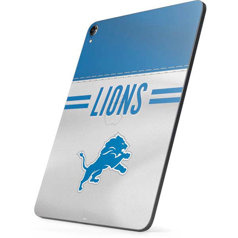 NFL Detroit Lions White Striped Apple iPad Pro Skin