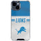 NFL Detroit Lions White Striped iPhone 15 Clear Case