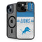 NFL Detroit Lions White Striped iPhone 15 Plus Kickstand Case