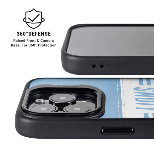 NFL Detroit Lions White Striped iPhone 15 Pro Kickstand Case