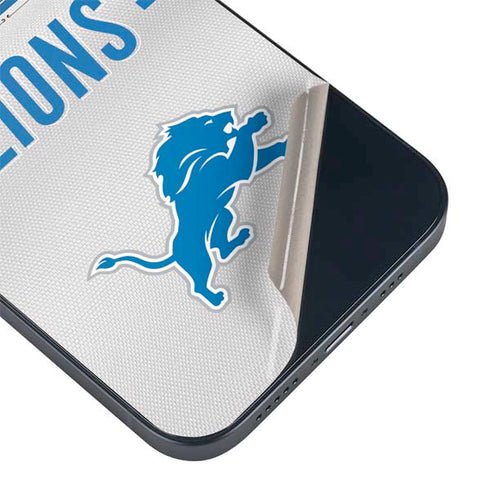 NFL Detroit Lions White Striped iPhone 15 Skin