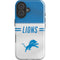 NFL Detroit Lions White Striped iPhone 16 Impact Case