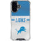NFL Detroit Lions White Striped iPhone 16 Plus Clear Case