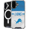 NFL Detroit Lions White Striped iPhone 16 Plus MagSafe Case