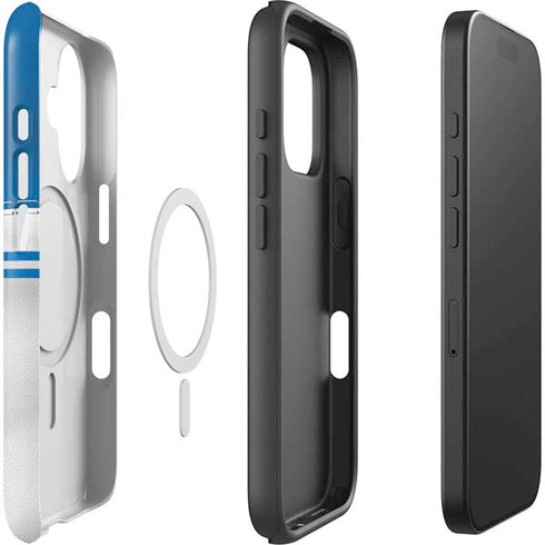 NFL Detroit Lions White Striped iPhone 16 Plus Magsafe Impact Case