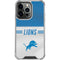 NFL Detroit Lions White Striped iPhone 16 Pro Clear Case