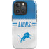NFL Detroit Lions White Striped iPhone 16 Pro Impact Case