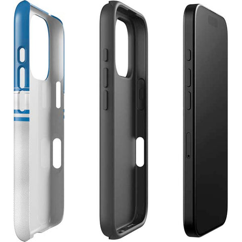 NFL Detroit Lions White Striped iPhone 16 Pro Impact Case