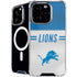 NFL Detroit Lions White Striped iPhone 16 Pro Max MagSafe Case