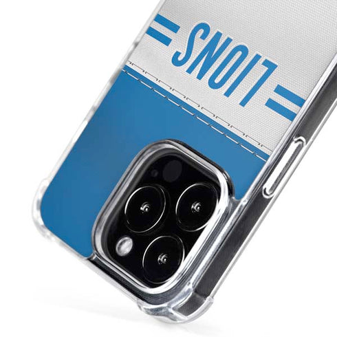 NFL Detroit Lions White Striped iPhone 16 Pro Max MagSafe Case