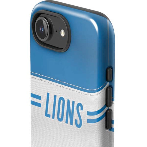 NFL Detroit Lions White Striped iPhone 16e Impact Case