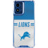 NFL Detroit Lions White Striped Moto G 5G (2024) Clear Case