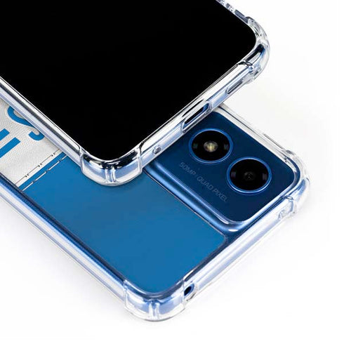 NFL Detroit Lions White Striped Moto G 5G (2024) Clear Case