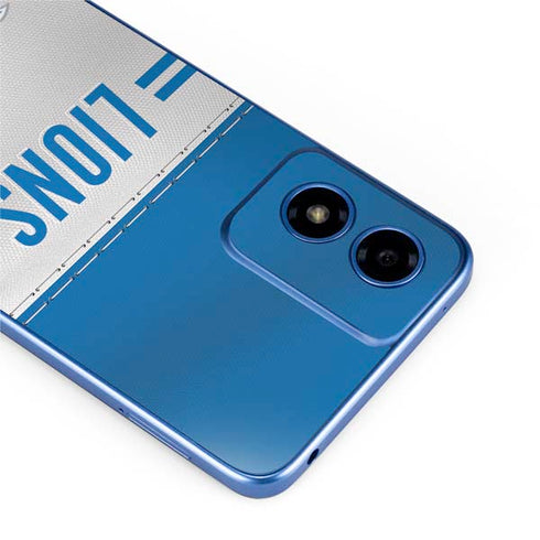 NFL Detroit Lions White Striped Moto G Play 4G (2024) Skin