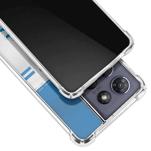 NFL Detroit Lions White Striped Moto G Play 5G (2025) Clear Case